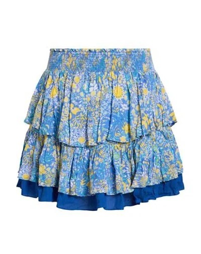 Poupette St Barth Woman Mini Skirt Blue Size S Viscose