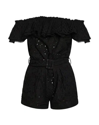 Poupette St Barth Woman Playsuit Black Size Xs Cotton