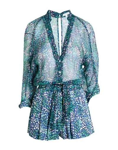 Poupette St Barth Woman Playsuit Navy Size Xs Silk, Viscose