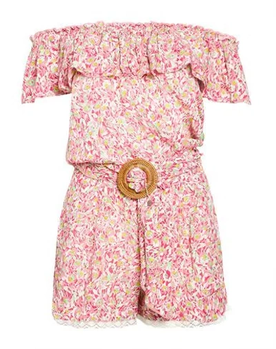 Poupette St Barth Woman Playsuit Pink Size Xs Viscose In Multi