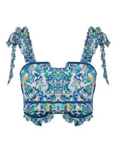 Poupette St Barth Woman Top Blue Size S Viscose