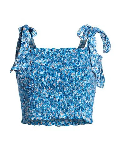 Poupette St Barth Woman Top Blue Size Xs Viscose
