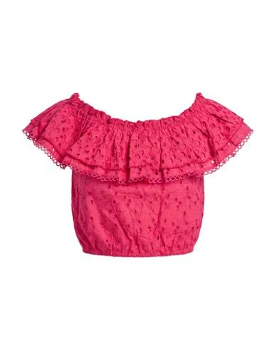 Poupette St Barth Woman Top Fuchsia Size Xs Cotton In Pink