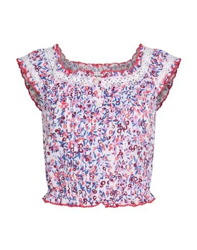 Poupette St Barth Woman Top Lilac Size Xs Cotton In Multi