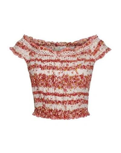 Poupette St Barth Woman Top Pink Size Xs Cotton In Multi