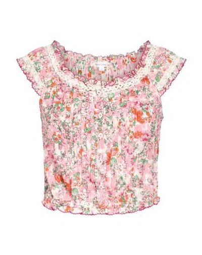 Poupette St Barth Woman Top Pink Size Xs Cotton In Multi