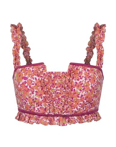 Poupette St Barth Woman Top Pink Size Xs Viscose In Multi