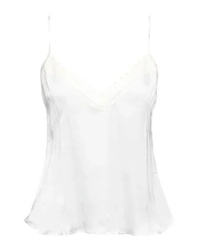 Poupette St Barth Woman Top White Size L Viscose