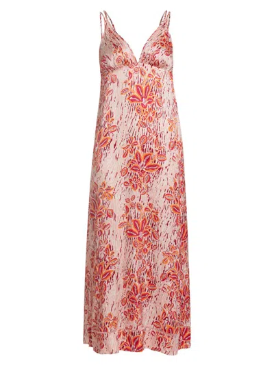 Poupette St Barth Women's Cassandra Floral Printed Maxi Dress In Red