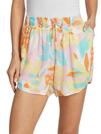 Poupette St Barth Women's Cichas Floral Shorts In Brown