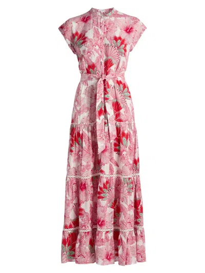 Poupette St Barth Women's Kora Floral Cap-sleeve Shirtdress In Multi