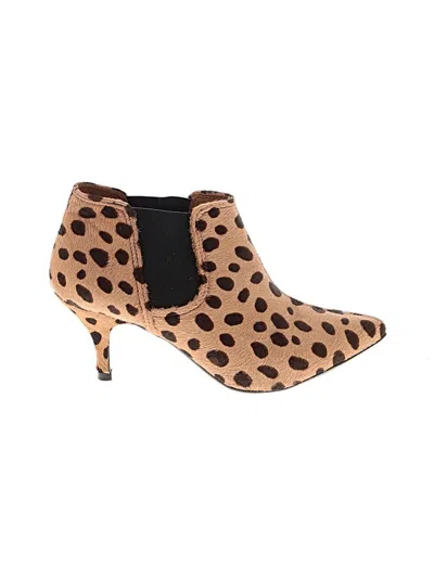 Pre-owned Pour La Victoire Ankle Boots In Brown