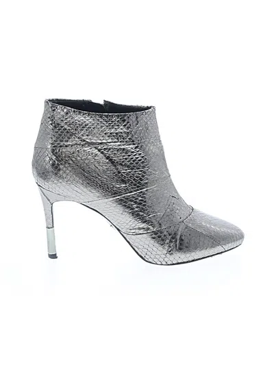 Pre-owned Pour La Victoire Ankle Boots In Silver