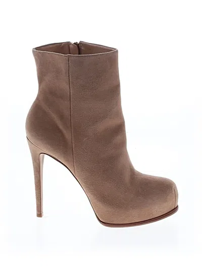 Pre-owned Pour La Victoire Ankle Boots In Tan