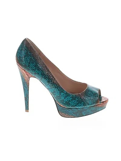Pre-owned Pour La Victoire Heels In Blue