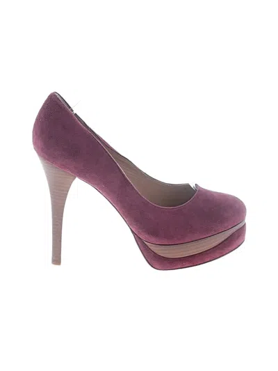 Pre-owned Pour La Victoire Heels In Burgundy