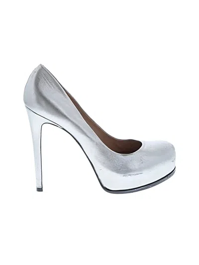 Pre-owned Pour La Victoire Heels In Silver