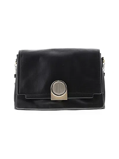 Pre-owned Pour La Victoire Leather Crossbody Bag In Black