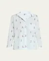 Pour Les Femmes Long Sleeve Pajama Set In Cross Country Skiers