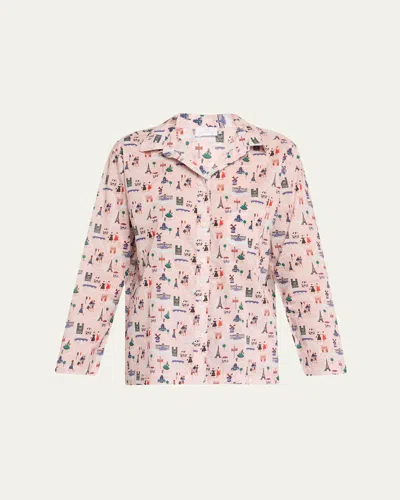 Pour Les Femmes Paris Novelty Pajama Set In Paris Travel Series