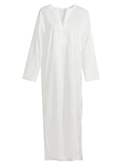 Pour Les Femmes Women's Valentina Lace-trimmed Kaftan Nightie In Multi