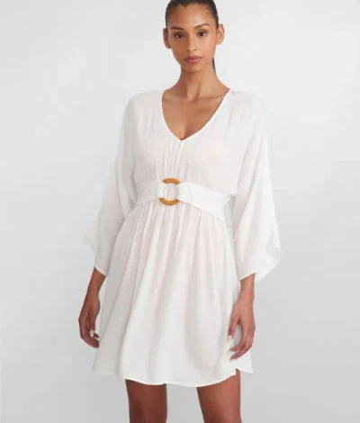 Pour Moi Crinkle Ring Woven Cover-up In White