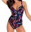 Pour Moi Palermo Underwired Tankini Top In Multi In Multi