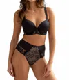 Pour Moi Sofia Embroidered Full Coverage Lightly Padded T-shirt Bra In Black In Black