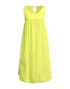 Pour Moi Woman Midi Dress Lime Green Size M/l Cotton In Green