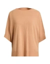 Pour Moi Woman Sweater Camel Size M/l Viscose, Polyester, Polyamide In Brown