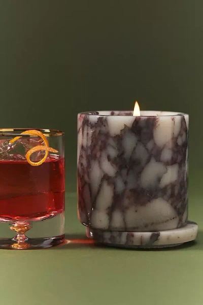 Poured New York Fruity Negroni Nights Marble Candle In Multi