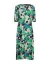 Poustovit Woman Midi Dress Green Size 8 Viscose In Green