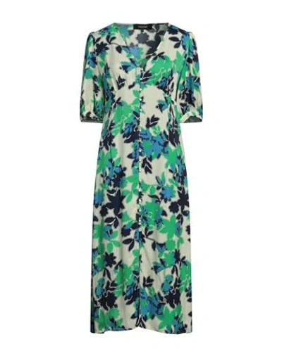 Poustovit Woman Midi Dress Green Size 8 Viscose