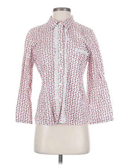 Pre-owned Pout 3/4 Sleeve Button Down Shirt In Pink