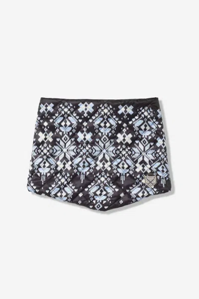 Powder Puff Collection Women's Pullover Neck Warmer In Fairisle Black Splash White In Multi