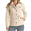 POWDER RIVER COTTON CANVAS JACKET IN NATURAL