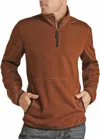 Powder River Heather Knit 1/4 Zip Pullover In Rust