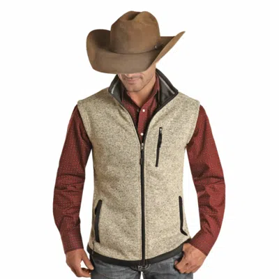 Powder River Knit Melange Vest In Natural