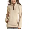 Powder River Melange 1/4 Zip Pullover In Beige