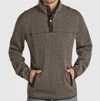 Powder River Melange Henley Pullover In Black