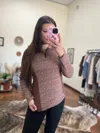 Powder River Rustic Aztec Pullover Top In Brown In Brown