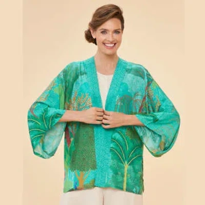 Powder Secret Paradise Kimono Jacket In Green