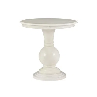Powell Adeline Round Accent Table Cream In White