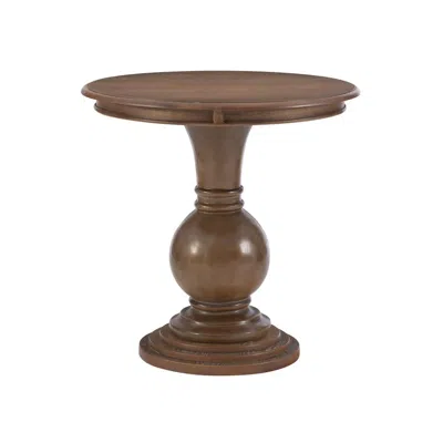 Powell Adeline Round Accent Table Natural In Brown