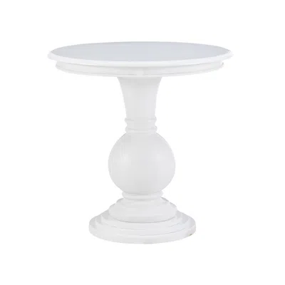 Powell Adeline Round Accent Table White