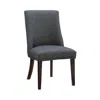 Powell Adler Dining Chair Espresso Grey Set Of Two In Gray