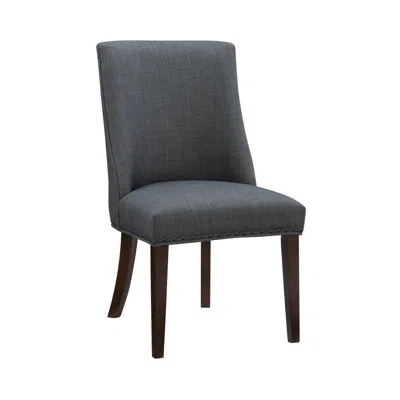 Powell Adler Dining Chair Espresso Grey Set Of Two In Gray