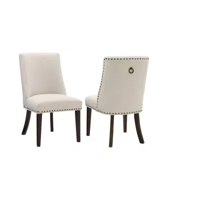 Powell Adler Dining Chair Espresso Natural Set Of Two In Neutral