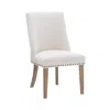 Powell Adler Dining Chair Natural Set Of Two In White