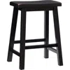 Powell Antique Black With Sand Through Terra Cotta Counter Stool In Black